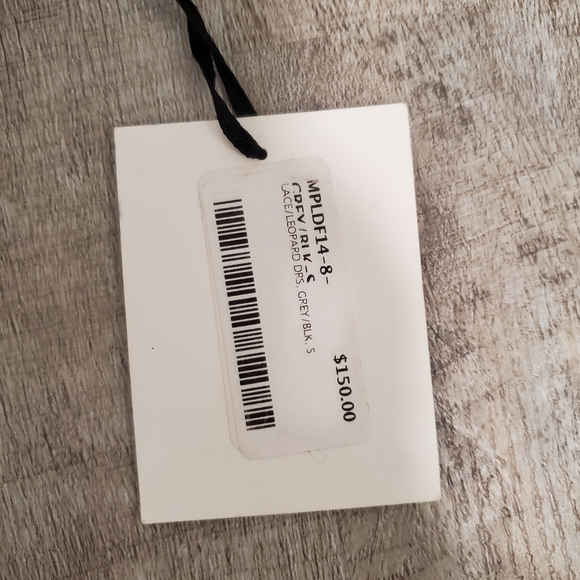 NWT G.M. Madonna and Co. Black and Grey Lace Leopard Patterned Dress Size Small - Picture 5 of 5